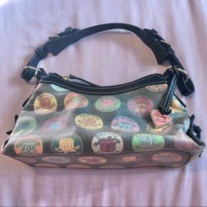 Dooney & Bourke Black/Multicolor Coin Logo Canvas Handbag